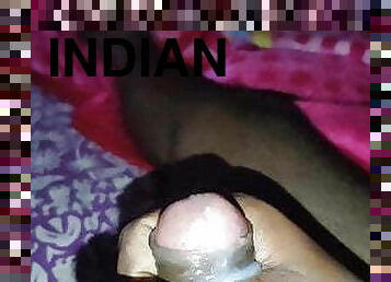 Indian Black dick masterbation and cum