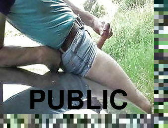 jerk off my hot cock in public