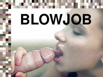 blowjob-seks-dengan-mengisap-penis, cumshot-keluarnya-sperma, penis-besar, ibu, menelan, wanita-berbusana-dengan-pria-telanjang, berhubungan-dengan-wajah, sperma, manis-sweet, cantik