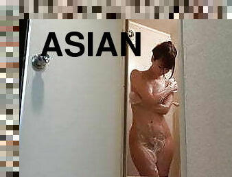 asyalı, banyo-yapma, japonca, kam, sapık-voyeur, web-kamerası, sevimli, kıç-butt, duş, gizli