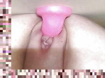 Pumped Pussy Grips Dildo