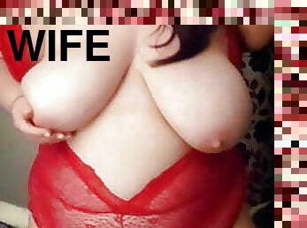 Bbw wife in red