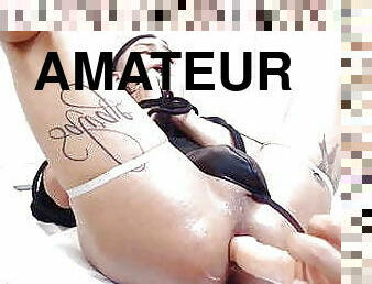 papa, vieux, amateur, anal, énorme-bite, jouet, gay, esclave, jeune-18, gode