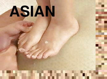 asian footjob