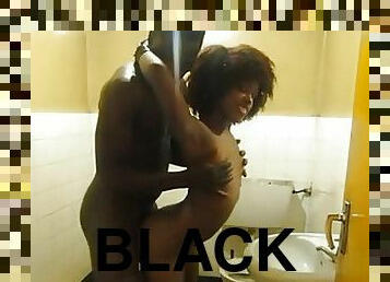 Black Couple, Sex Tape In Public Toilet 