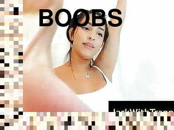 Super Hot Big Boobs Latina Shemale on Webcam Part 6 033