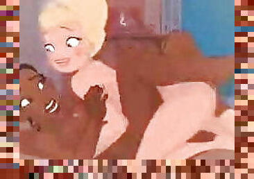 Interracial Lesbian Cartoon