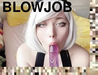 amatør, blowjob, cum, anime, søt, vakker