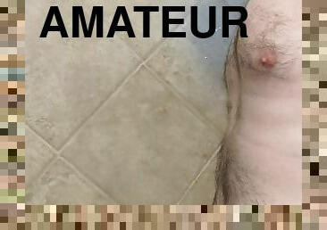 bad, masturbation, amatör, avrunkning, dusch, ensam