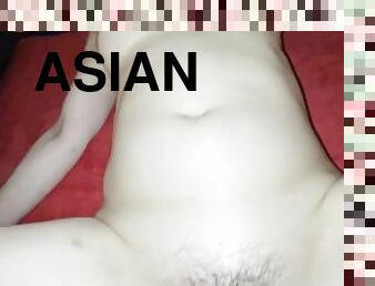 asiatisk, hårete, pussy, eldre, milf, massasje, pov, cum, kineser, hvit