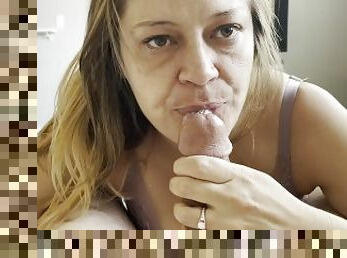 Sexy MILF Finishes The Job & Swallows - Deepthroat