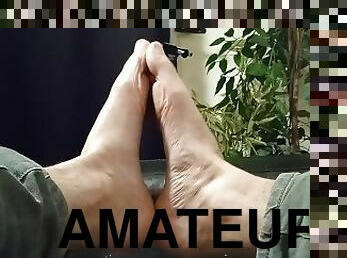 amatør, bøsse, fødder, europæisk, euro, smuk, pæn, solo