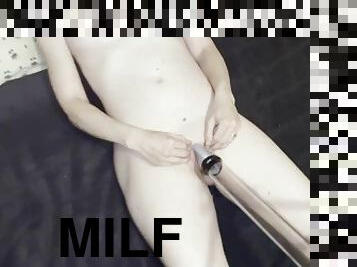 onani, fisse-pussy, amatør, milf, par, rødhåret, fetish