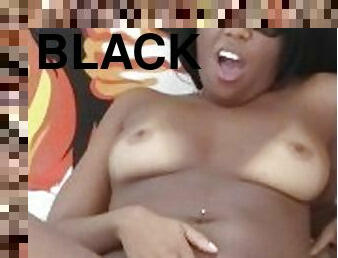 beautiful black brazilian enjoying tasty