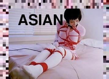 asiatisk, onani, amatør, leke, bdsm, fetisj, kveling, bondage