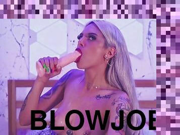 ekstrem, amatør, blowjob, deepthroat, blond, perfekt, røff