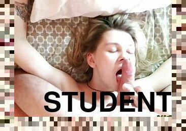 students after class asked her to fuck & deep throat