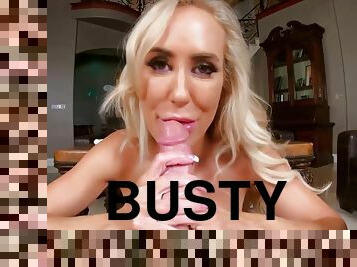 Excited Dude Invites A Busty Blonde To Sit Down On His Dick With Brandi Love