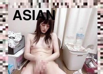 asiatisk, cumshot, japansk, ladyboy, søt, vakker