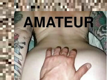 rumpe, doggy, pussy, amatør, rumpe-booty, pov, riding, cowgirl, klubb, tattoo