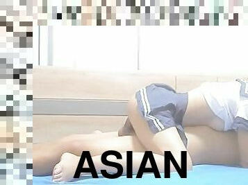 asiatisk, student, amatør, hjemmelaget, par, thai, høyskole, cum, kjæreste