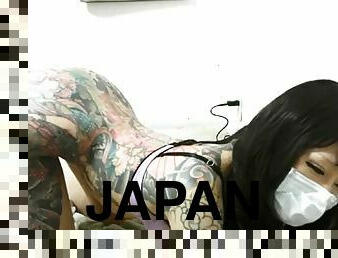 amateur, juguete, japonés, webcam, tatuaje