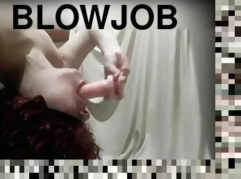 onani, amatør, babes, blowjob, leke, deepthroat, rødhåret, søt, dildo, kveling