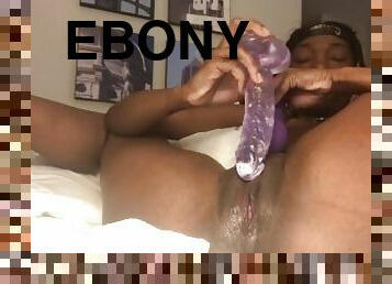 Ebony Vibrator Orgasm