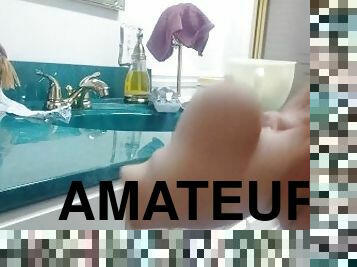Bathroom  fun with the sex toy