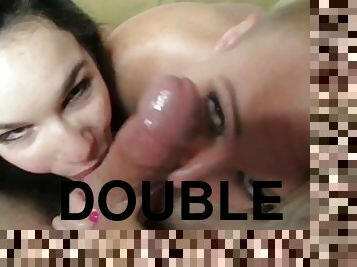 Try Not To CUM Challenge! Intense Double Blowjob and Cum Play