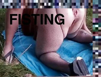 røv, ekstrem, fisting, orgasme, udendørs, sprøjte, anal, store-sorte-skønheder, slave, tøs