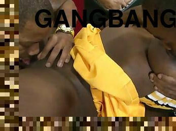 Gangbang sex for the busty ebony babe selina bly