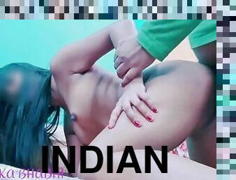 Lady indian boss gets hard fuck until cum