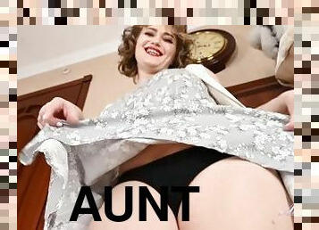 Aunt Judy's - 44yo Full-Bush MILF Yulenka Cleans the House (Upskirt & Panties)