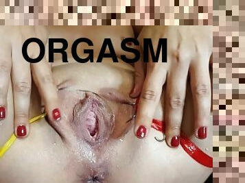 ekstrem, mastubasi, puting-payudara, orgasme, vagina-pussy, muncrat, cumshot-keluarnya-sperma, handjob-seks-dengan-tangan-wanita-pada-penis-laki-laki, ditindik, ketat