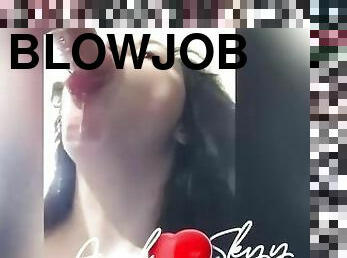 Sloppy blowjob by sexy milf latina