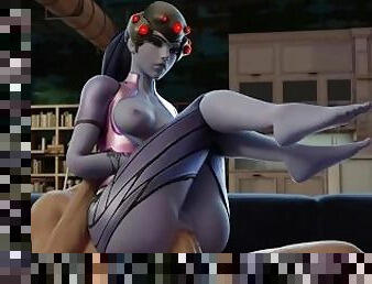 Widowmaker's Anal ASMR (3d animation with sounds) overwatch, ass fuck, big dick