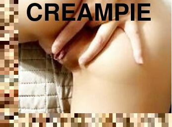 Playing with Anal Creampie