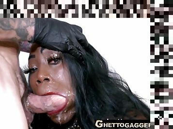 Facefucking A Black Slut Very Deep