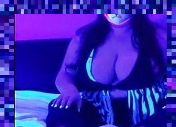 Young Neon BBW Pawg with big boobs teasing