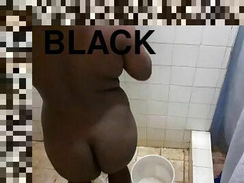 bañando, amateur, negra-ebony, gay, negra, regordeta-chubby, fantasía, ducha, a-solas