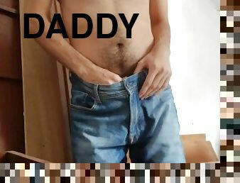 papa, énorme, pisser, gay, culotte, ejaculation, fétiche, solo, pappounet, musclé