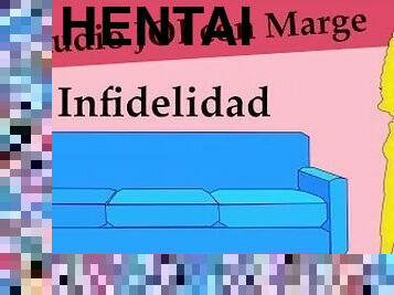 masturbación, mamada, chorro-de-corrida, doble, anime, hentai, a-solas