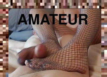 masturbaatio, amatööri, milf, lelu, äityli, jalat, pitkät-sukat, pov, mälli, blondi