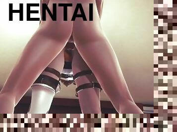 amatori, lesbiana, adolescenta, japoneza, compilatie, animatie, hentai, 3d