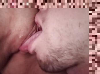 Wet pussy licking from my boyfriend Nik Forberg with big Tongue