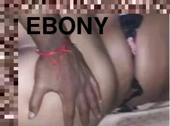 Thick BBW ebony throwing that ass back on a 10 in pole ????
