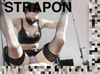 strap-on, anal, bdsm, slav, slyna, bondage, förnedring, dominans, femdom