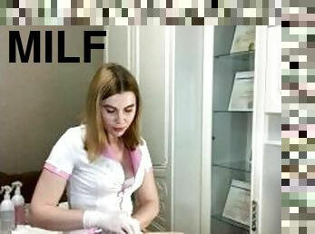 rusinja, amaterski, doktor, milf, mami, drkanje, noge, pov, blond, čudovito