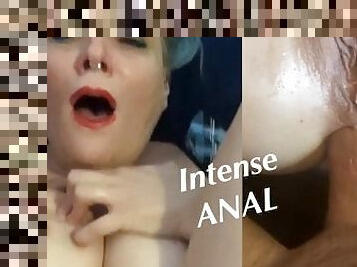 doggy, orgasme, amatør, anal, creampie, skitten, cum, stram, rumpehull